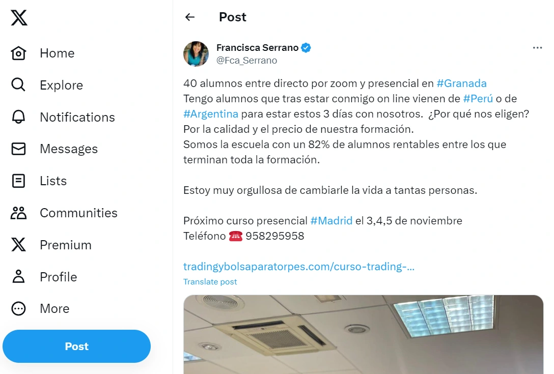 francisca serrano en twitter