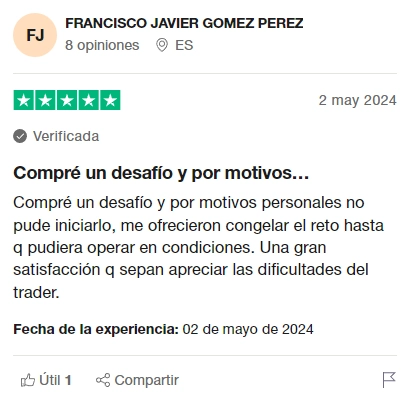 opiniones cuentas de fondeo FTMO