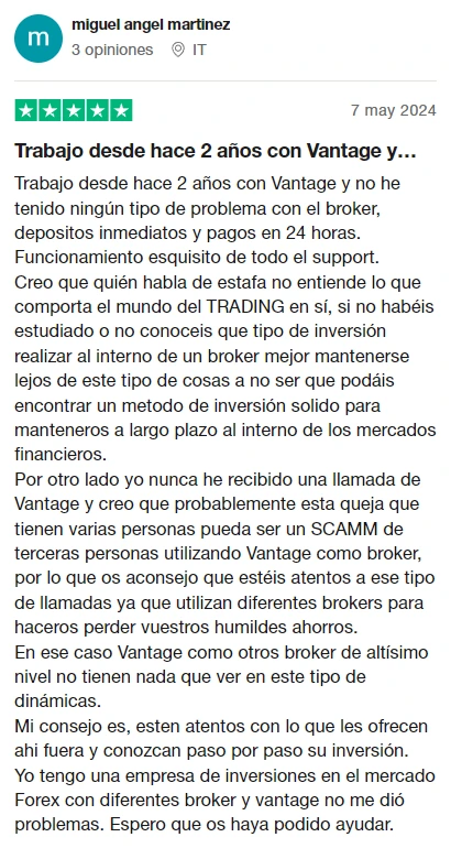 broker vantage opiniones