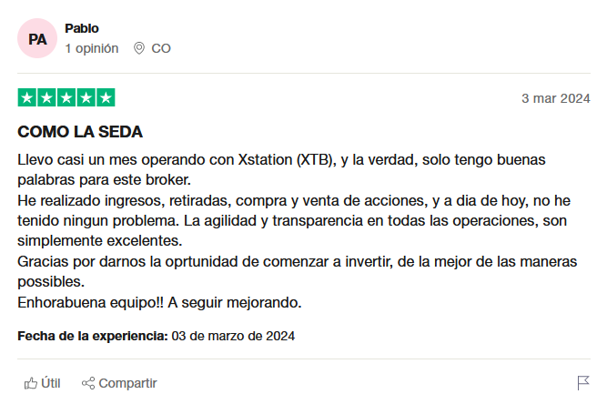 opinión sobre el broker XTB
