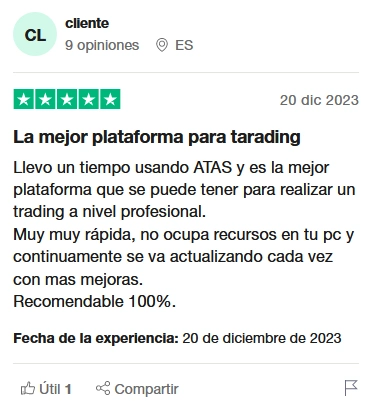 ATAS order flow opiniones