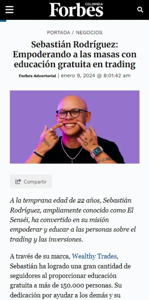 El Sensei del trading en Forbes Colombia