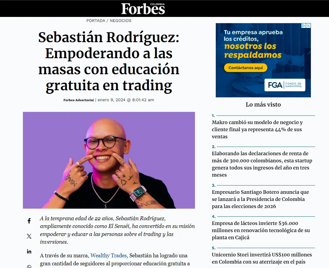 publinota de el sensei en forbes