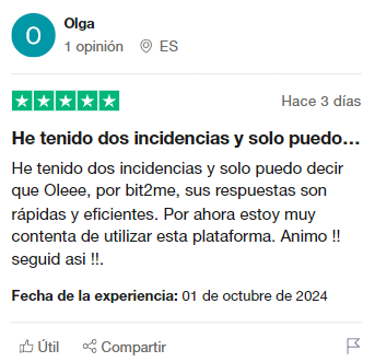 Bit2Me opiniones servicio