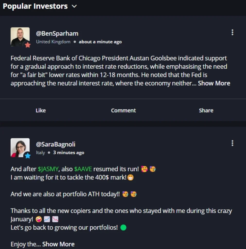 popular investors de eToro