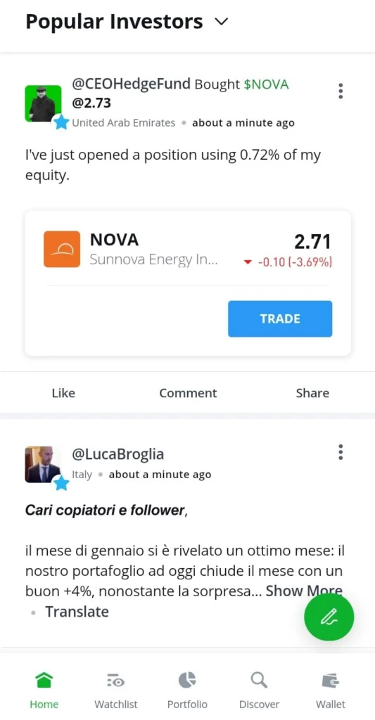 popular investors en eToro