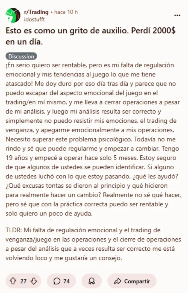 trading y consistencia